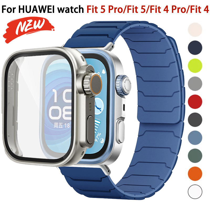 Vỏ Ultra + dây đeo nam châm silicon cho Huawei Watch Fit 5 Pro/4 Pro/Fit 4/Fit 5
