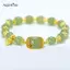 AqToCna Phong Cách Trung Hoa Giả Hetian Ngọc Sen Mặt Dây Chuyền Vòng Tay Vintage Đính Hạt Dành Cho Nữ Ánh Sáng Sang Trọng Trang Sức Thời Trang Quà Tặng AqToCna