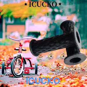 ICUCKO 1 Cặp Tay Cầm Cao Su, Phụ Kiện Tay Lái Xe Đạp 7 Màu Tay Cầm Tay Cầm Tay Cầm, Tay Cầm Chống Trượt Màu Xanh Đỏ Nhiều Màu Sắc Trẻ Em Trẻ Em Trẻ Em