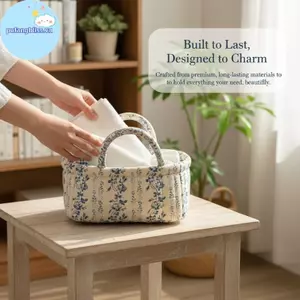 Pufangbliss Hoa Nhà Sắp Xếp Lưu Trữ Giỏ Có Tay Cầm Thiết Kế Cổ Điển Giải Pháp Di Động Cho Lối Vào Thức Ăn VN