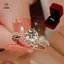 Nhẫn Kim Cương Moissanite, Kim Cương Giả Nữ Nhẹ Sang Trọng, Nhẫn Tinh Tế Cao Cấp Niche [Mina]