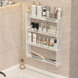 Kệ Dán Tường Trưng Bày Mỹ Phẩm, Skincare, Sơn Móng Tay, Mô Hình Chất Liệu Thép Cacbon Chống Gỉ