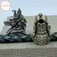 Hodou Cổ Ai Cập Thần Chết Jaal Đầu Đồng Hạt DIY Paracord Dệt Dây Mặt Dây Trang Sức Phụ Kiện Ngoài Trời VN