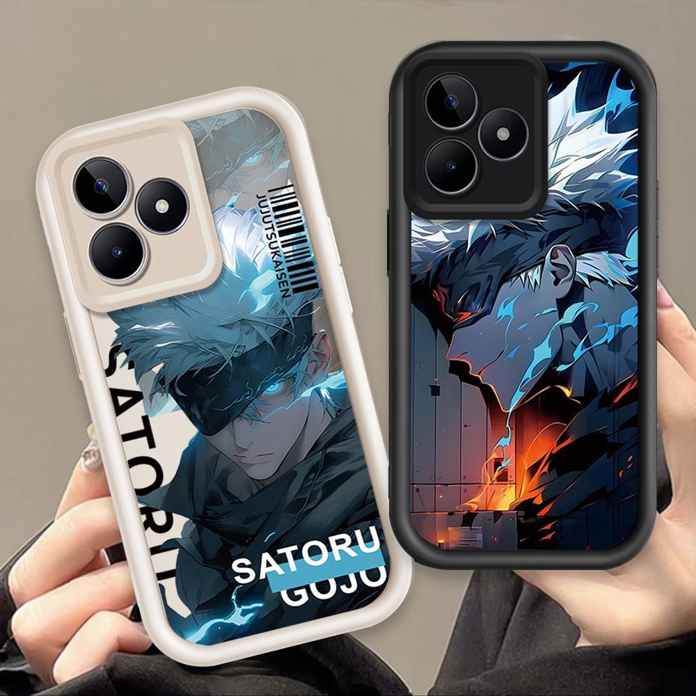 Ốp Lưng Cho Realme C53 C51 Note 50 C63 C61 Hoạt Hình Silicon Phụ Kiện Vỏ Điện Thoại Mềm TPU Jujutsu Kaisen Anime Mắt Thiên Thần Mặt Sau Chống Sốc