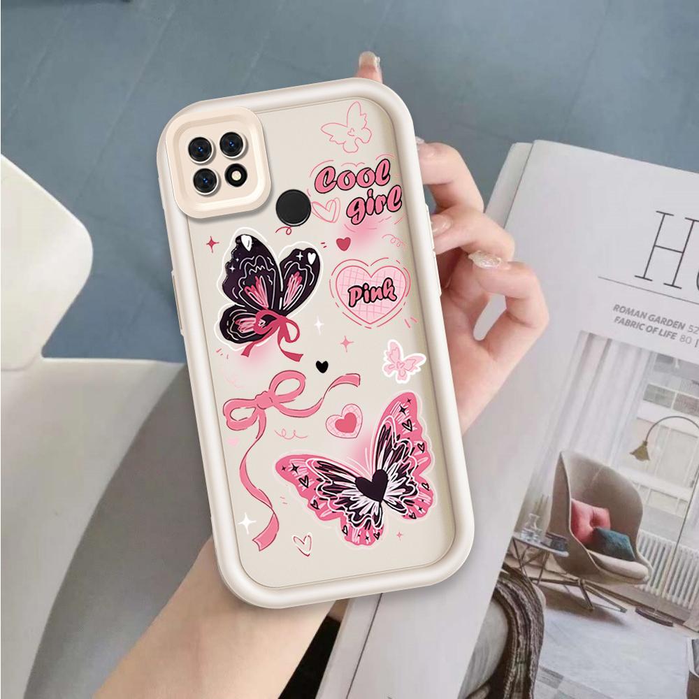 Ốp Lưng Cho OPPO A15 A15S A35 Hoạt Hình Silicon Phụ Kiện Vỏ Điện Thoại Mềm TPU Bướm Nơ Ins Phong Cách Mắt Thiên Thần Chống Sốc Ốp Lưng