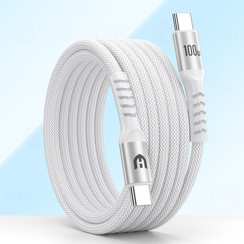 Cáp dữ liệu sạc nhanh PD100W Type C / IOS Đa năng Cáp dữ liệu sạc xe bện mật độ cao 2m / 3m cho điện thoại Máy tính bảng, máy tính xách tay