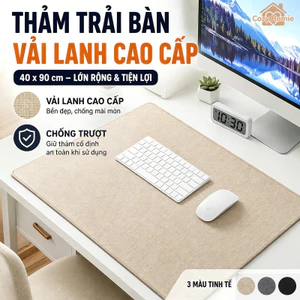 Tấm lót chuột cỡ lớn, khăn trải bàn bằng vải lanh chống trượt, chống thấm nước, bảo vệ mặt bàn của bạn.