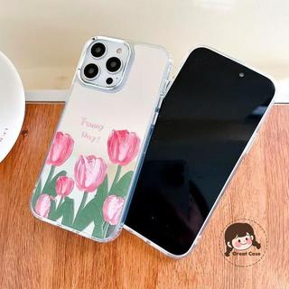 Tranh Sơn Dầu Hoa Tulip Mạ Gương Ốp Lưng Điện Thoại Xiaomi 12 Lite 12X 12S Pro 4G 12T Pro Mi 11 Lite 11T Pro 10T Pro Civi 5 4 Pro 3 2 1S 5G 4G Vỏ Mềm Tươi