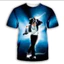 YB1 Michael Jackson Full Graphic Unisex Xu Hướng Thời Trang Áo Thun Nữ Tay Ngắn BY1