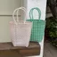 Túi Tote giỏ rau củ BRBRAA, Túi xách dệt PVC chống thấm nước mở hàng đầu, Túi thị trường đa năng dung tích lớn thời trang Mùa hè