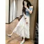 Váy voan không đều dành cho nữ mùa xuân hè 2026 cạp cao Drape Slimer Look All-Match