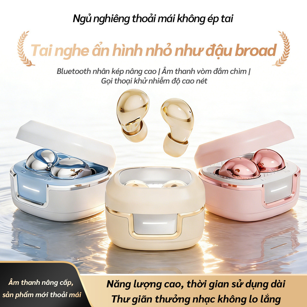 Tai nghe Bluetooth không dây là tai nghe khử tiếng ồn và chất lượng âm thanh di động nhỏ gọn Thích hợp cho IPhone và Android