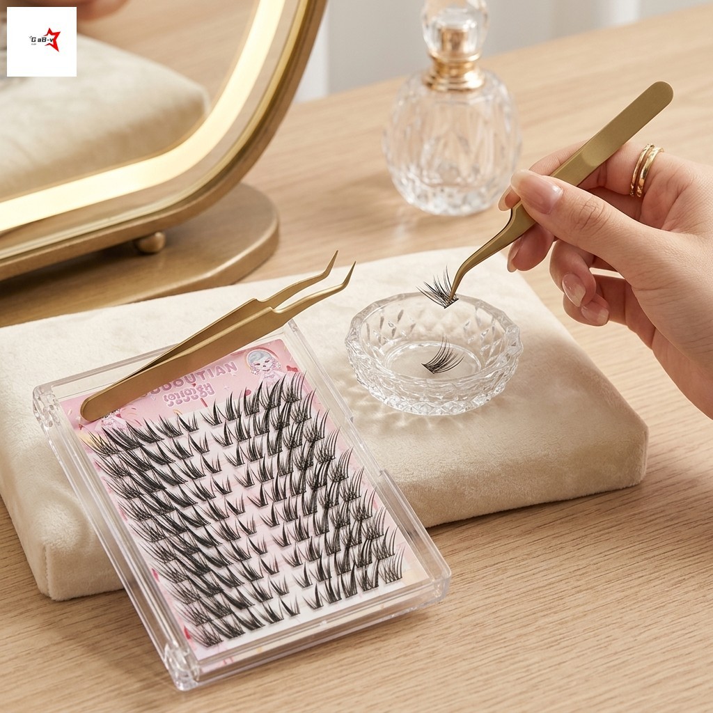7-12mm Chiều dài hỗn hợp Lông mi giả Tự nhiên B Curl Nhẹ nhạy cảm Thân thiện với mắt