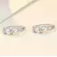 PNPIA- Hình Tình Yêu Giảm Cân Bạc Nguyên Chất Cubic Zirconia Trị Liệu Từ Tính Bông Tai Mỏng
