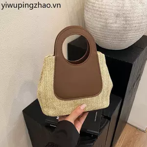 Dung Tích Lớn Ống Hút Dệt Phong Cách Mới Túi 2025 Thiết Kế Kỳ Nghỉ Tất Cả Trận Đấu Túi Xách Xô Thời Trang Túi Nhỏ Hợp Thời Trang