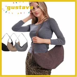 Túi đeo vai nữ GUSTAVA, Túi đeo chéo PU nhẹ, Túi đeo nách màu trơn chống nước dung tích lớn thông thường
