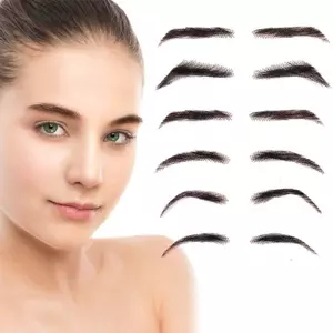 DELMER Lông Mày Giả Đẹp Trai Chất Lượng Cao Brazil Remy Tóc Tự Nhiên Lạ Mắt Hộp Đêm Thanh Nữ Bền Đen Nhân Tạo Dệt Lông Mày Tóc Giả