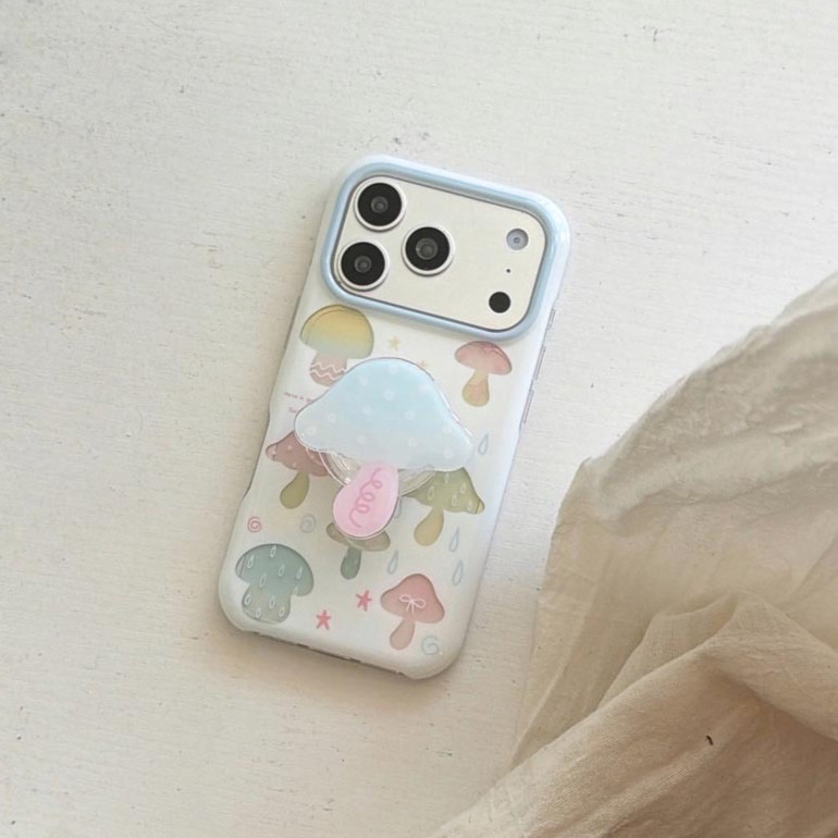 Ốp Lưng Cứng Tương Thích Với iPhone 13 14 14Pro 14ProMax 15 15Pro 15ProMax 16 16Pro 16ProMax 17 17Pro 17ProMax Ốp Họa Tiết Nấm Nhiều Màu Sắc