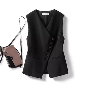 Phù Hợp Với Áo Vest Nữ 2025 Top Hẹp Eo Ôm Phù Hợp Với Bên Ngoài Không Tay Áo Vest Thiết Kế Bỏ Túi 6.4