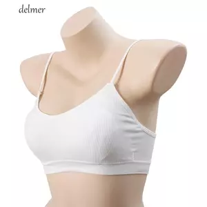 Áo Bralette dùng một lần DELMER, có miếng đệm ngực Áo ngực dùng một lần không dây, Dây đeo bằng vải Cotton dành cho nữ Đồ lót dùng một lần dành cho nữ