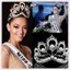 JRP Handmade Ngọc Trai Cô Dâu Pha Lê Tiara Tóc Lớn Vương Miện Cuộc Thi Đảng JRP