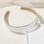Băng đô da NKSFX, Băng đô rửa mặt hẹp rộng 3CM, Da bóng tối giản Vàng bạc Nữ Phụ kiện tóc Nữ Cô gái