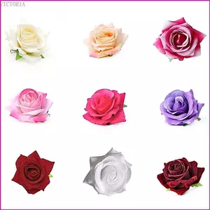 Women Velvet Cloth Rose Hair Clip Simulation Artificial Flower Corsage Brooch Pi