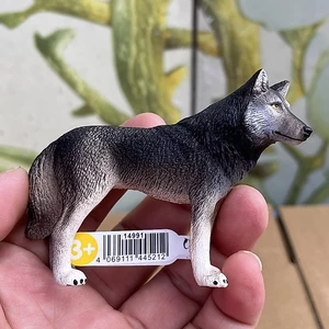 Sile Grey Wolf Mô phỏng mô hình động vật hoang dã Bộ sưu tập đồ chơi giáo dục cho trẻ em
