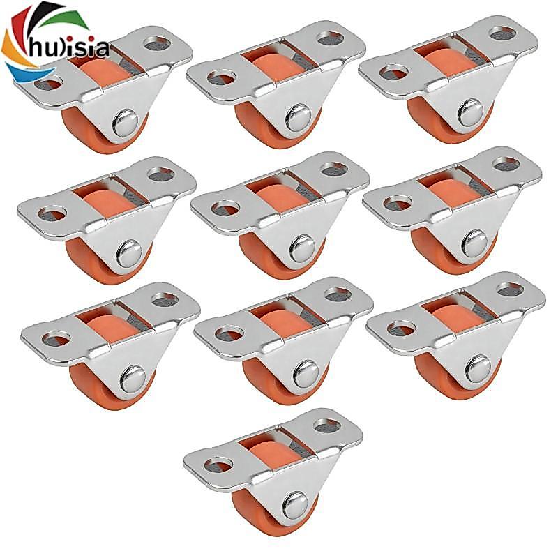 10x Mini Caster Bánh Xe Im Lặng Hạng Nặng Ổn Định Cấu Hình Thấp Bánh Xe Nhỏ Hướng Đơn Cho Thiết Bị Nhỏ Ngăn Kéo Giường Trrundle
