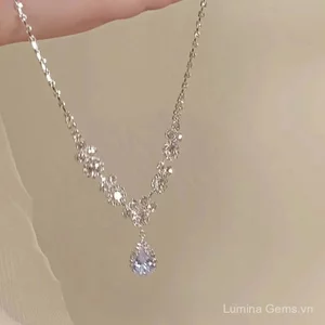 Siêu Nhấp Nháy Zircon Thoát Khỏi Vòng Cổ Công Chúa Nữ Cao Cấp Ánh Sáng Sang Trọng Niche Tính Khí Tinh Tế Clavi