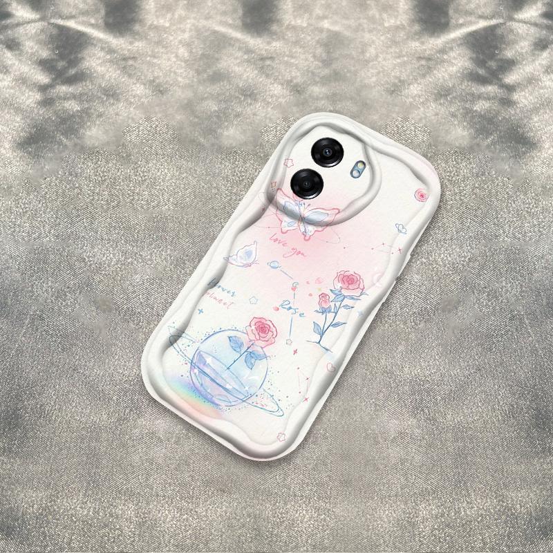 Thích hợp cho OPPO A5X A6 Pro A6X 4G 5G 3D Thẩm Mỹ TPU Mềm Hoa Tím Hoa Hồng Tulip Ins Phong Cách Chống Sốc Ốp Điện Thoại
