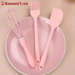 ZK 3 Bộ Nướng Bánh Silicon Thìa Cạp Trứng Đánh Bóng Bàn Chải Đồ Dùng Nhà Bếp VN