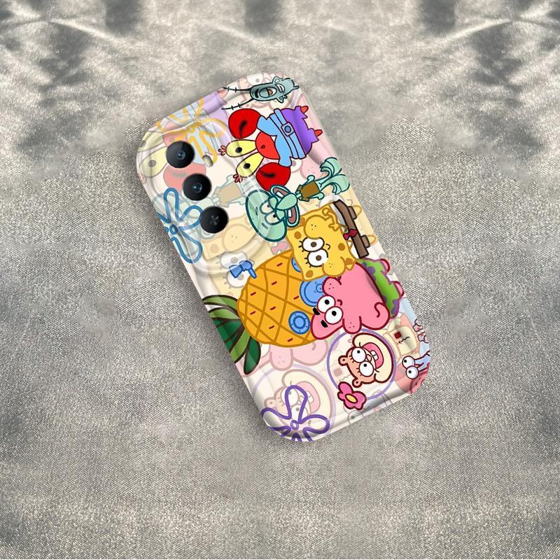 Thích hợp cho Realme C65 Bảo vệ 3D TPU mềm SpongeBob SquarePants Vỏ điện thoại chống sốc