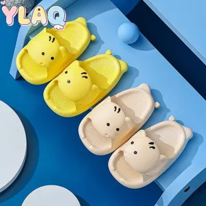 Dễ Thương Lợn Hoạt Hình Dép Trẻ Em Mềm Mại Chống Trơn Trượt Trong Nhà Phòng Tắm Dép Cho Bé Trai Bé Gái Tập Đi