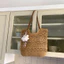 SQ11 Lưới Handmade Mùa Hè Dệt Túi Dành Cho Nữ Niche Mới Lười Túi Đeo Vai Móc Hoa Đi Biển Túi
