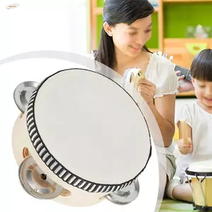 ZENZON Tambourine, Trò chơi âm nhạc 4 / 6 / 8 / 10 inch Trống cầm tay, Đồ chơi trẻ em Đồ chơi nhảy múa Đồ chơi nhào lộn tròn cho trẻ em Đồ chơi giáo dục trống tròn