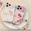 Gilding Pink Bowknot Cat Chain Glass Phone Case cho iPhone 17 Pro Max 16 15 14 13 Vỏ bảo vệ chống sốc