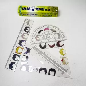 Học Demon Slayer Kiểu Tóc Thước Hoạt Hình Dễ Thương Acrylic Bộ Giá Trị Cao Học Tập Trọn Bộ Tam Giác Thước 0606