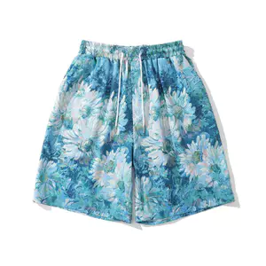 2026 Mới Phong Cách Hawaii Họa Tiết Hoa 3D In Unisex Thoải Mái Quần Short Đi Biển Thường Ngày