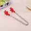 Luckyew Mini Silicone Kẹp Thực Phẩm Thép Không Gỉ Tay Cầm Lòng Bàn Tay Thép Không Gỉ Đáng Yêu Chống Trượt Snas s Không Nít Dụng Cụ Cầm Tay TQ