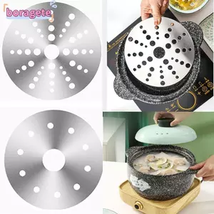 Bộ khuếch tán nhiệt bếp cảm ứng BORAGETE, Tấm dẫn nhiệt nồi bằng thép không gỉ, Bộ chuyển đổi Bộ phận dụng cụ nấu ăn Đĩa chuyển đổi đĩa Hob cho nồi nhà bếp
