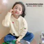 Áo khoác len VN Girls Cardigan 2025 Mùa xuân Phong cách mới Dệt tay Quần áo trẻ em cho trẻ sơ sinh