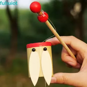 Đồ chơi Cicada tre FUHUIOT, Thí nghiệm khoa học thiết kế lắc truyền thống của Trung Quốc, Nhạc cụ mới lạ DIY Máy tạo âm thanh thủ công Máy tạo âm thanh tre Quà tặng trẻ em