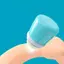 Trong kho Kids 'xách tay gấu Talc hộp-du lịch Puff container cho sử dụng hàng ngày cá tuyết