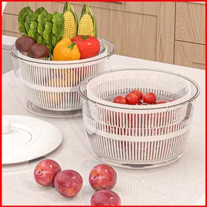 ST2 Hướng dẫn sử dụng Salad rau củ và trái cây Spinner Loại bỏ nước nhanh Máy sấy rau diếp Dụng cụ nhà bếp TS2