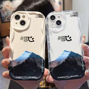 Ốp Lưng Cho Samsung Galaxy S26 S25 S24 S23 S21 S22 Plus Ultra 20 FE J7 Prime A03 A03S A02 A02S M02 A12 M12 A20 A30 Kem Vồng Cong Edge Motif Núi Tuyết NYK332