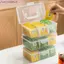 Hộp đựng trà JUNYUE88US, Hộp đựng trà dung tích lớn bằng nhựa, Hộp đựng trà kín di động chống bụi với bộ chia có thể tháo rời Hộp lưu trữ gói đường Phòng trà
