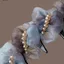 Crystal Feel Net Headband Nữ Đính Hạt Phong Cách Mới Có Răng Cao Cấp Băng Đô Rửa Mặt Áp Lực Kẹp Tóc Chống Trơn Trượt