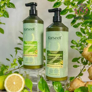 Dầu gội xả chanh gừng dưỡng sinh Karseell Ginger sạch gàu dầu, giảm rụng thư giản da đầu 800mlx2 [ MK ]