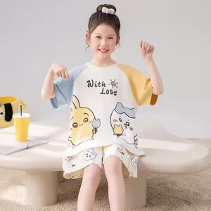 Shop Bộ Đồ Ngủ Trẻ Em Mùa Hè Bé Gái Hoạt Hình Tay Ngắn Phù Hợp Với Phong Cách Công Chúa Dễ Thương Vừa Lớn Trẻ Em Quần Áo Nhà